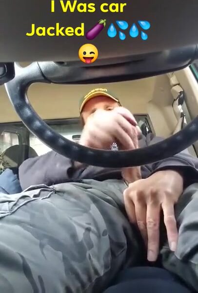 Redneck Car Jacking and Cum