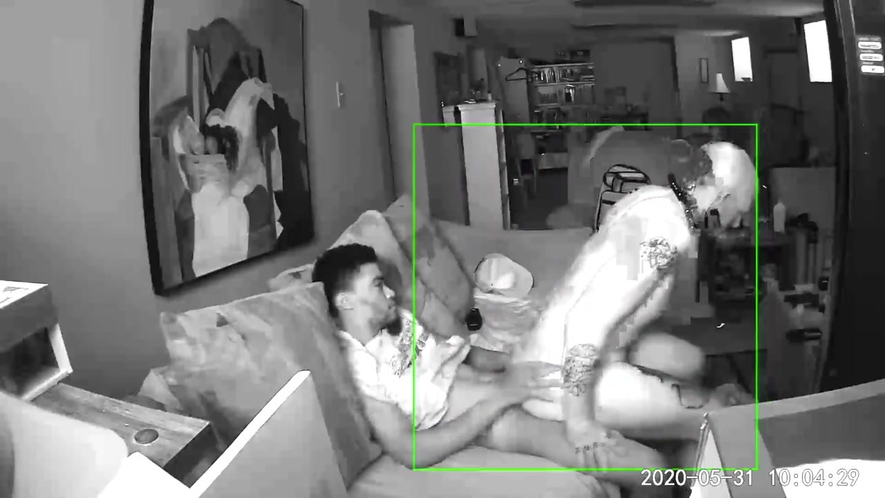 Tatted white bottom used by raw black top on hidden cam