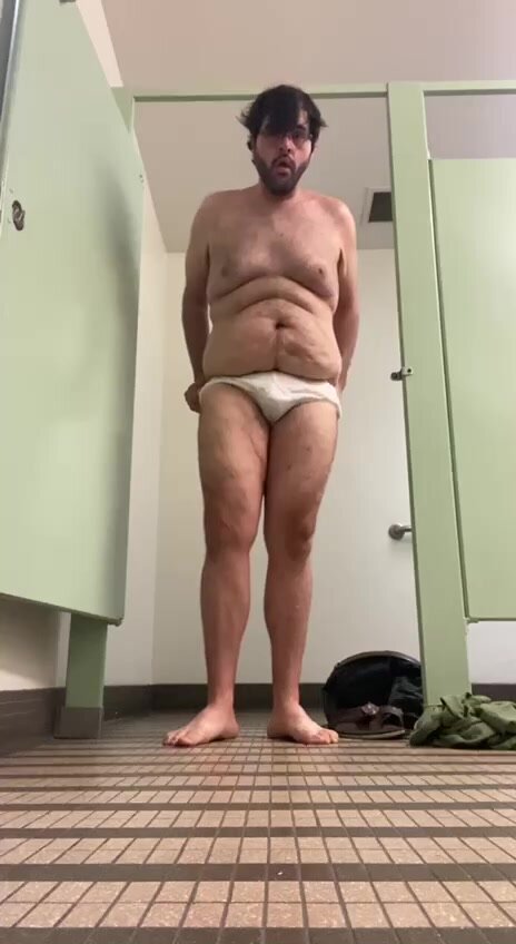 Sissy faggot inserts tampon before class