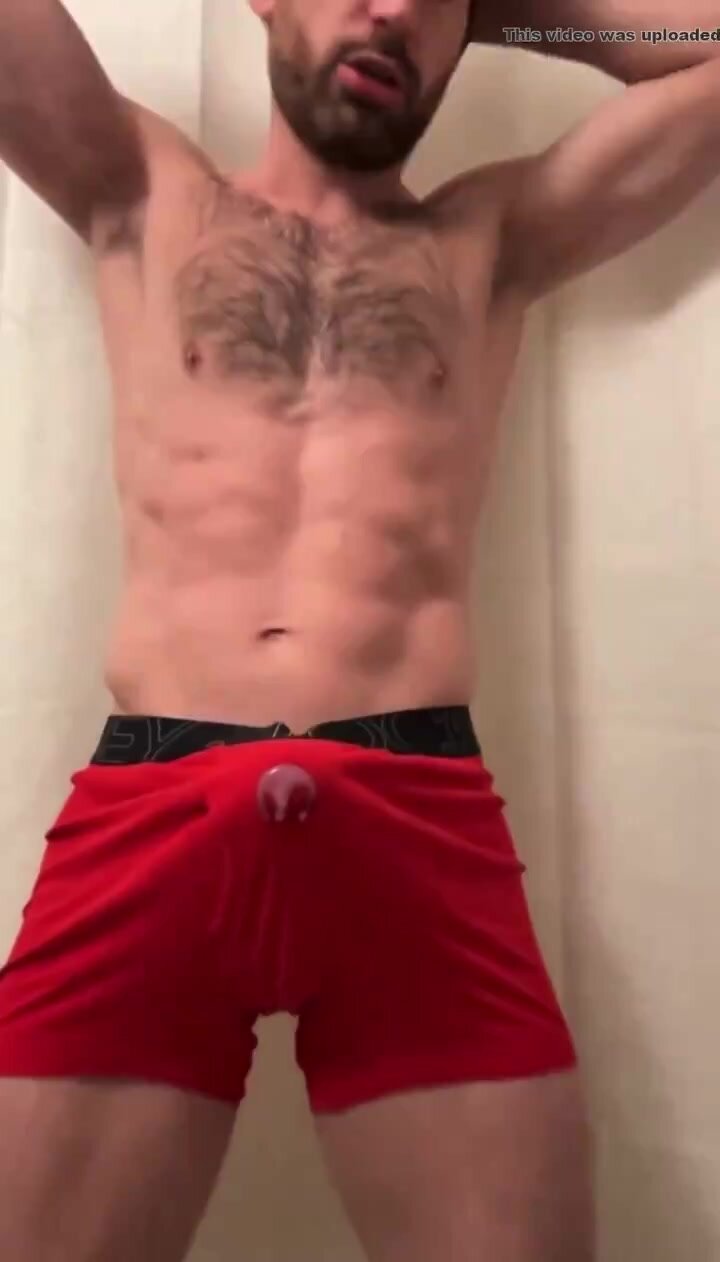 cumming inside red underwear without hands