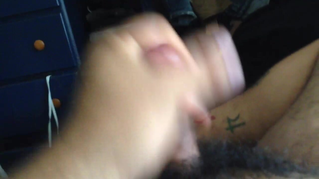Young Latin cub jerks and cums