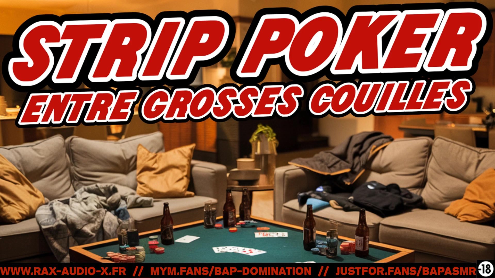Strip Poker entre Grosses couilles / French Audio Porno