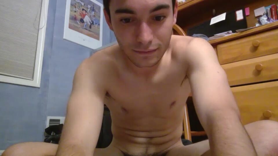 Young College Twink Shows Off Hairy Hole
