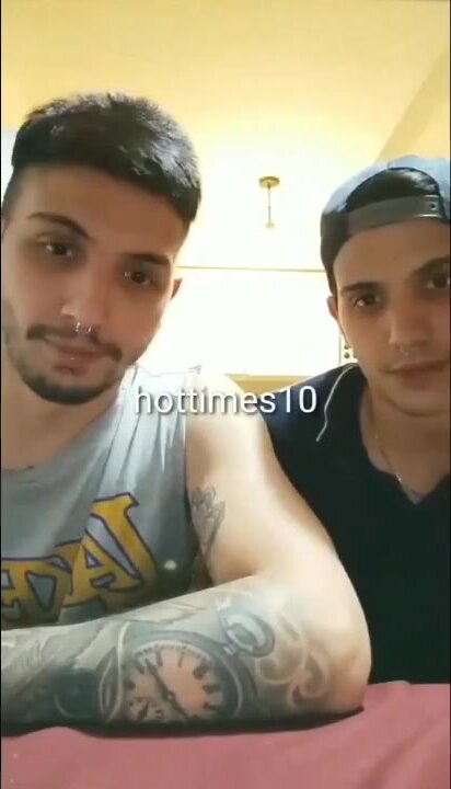 Hot argentine twins kiss and show off