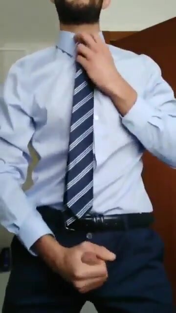 Suit tie and delicious cum