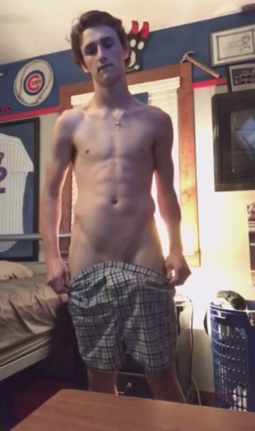 College Student Shows Off Hard Cock