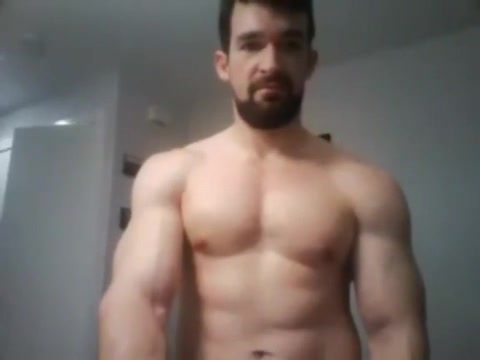 Handsome muscle shows off his hard work