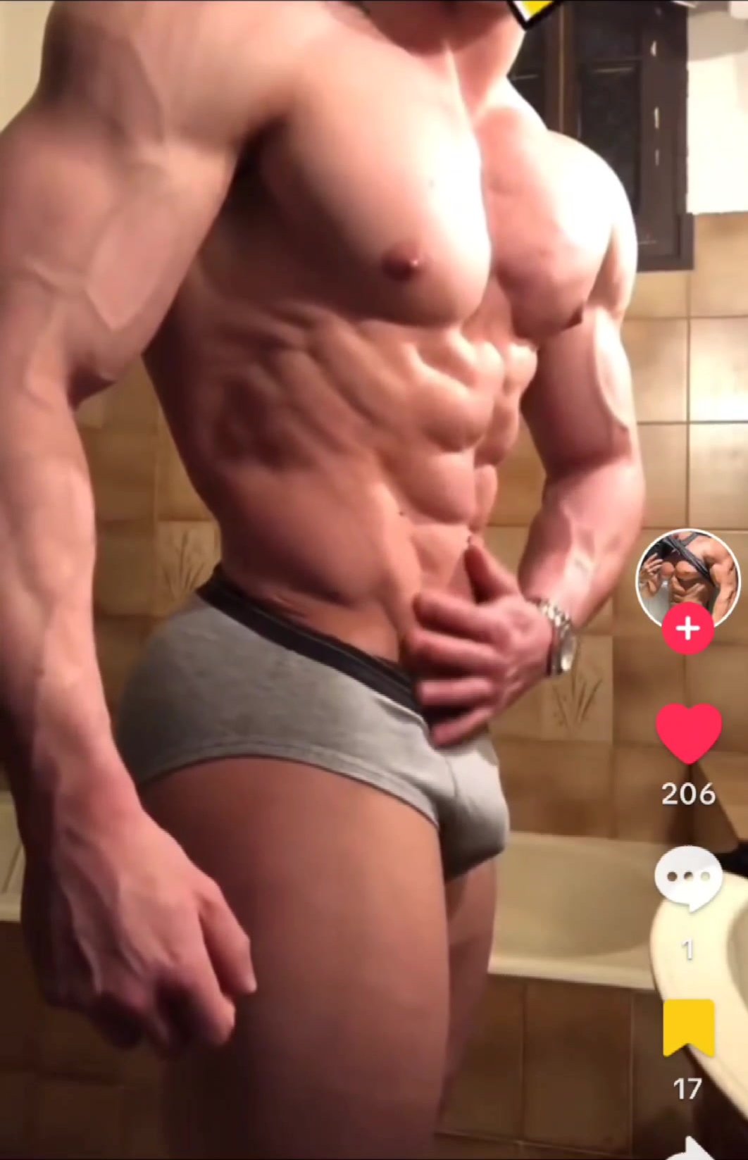 Muscle flex with a bulge