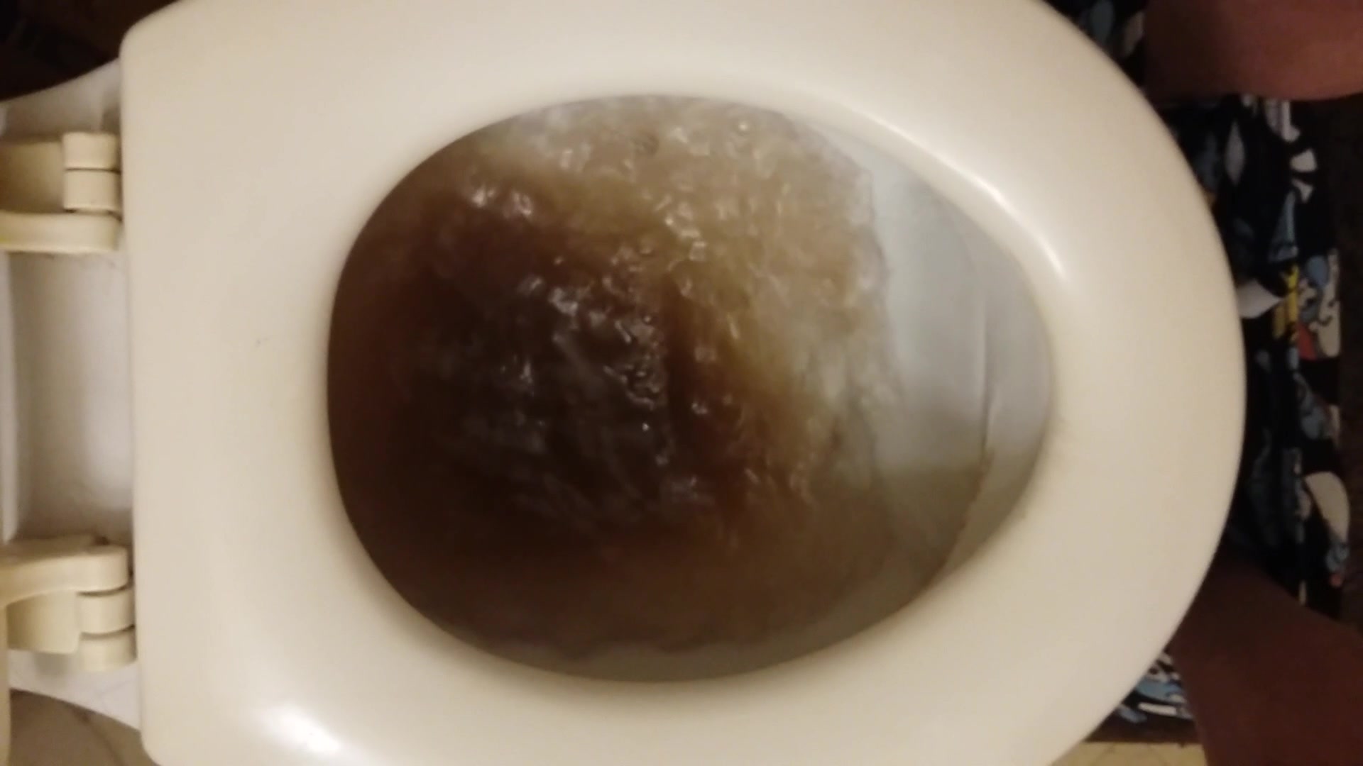 Diarrhea in the toilet