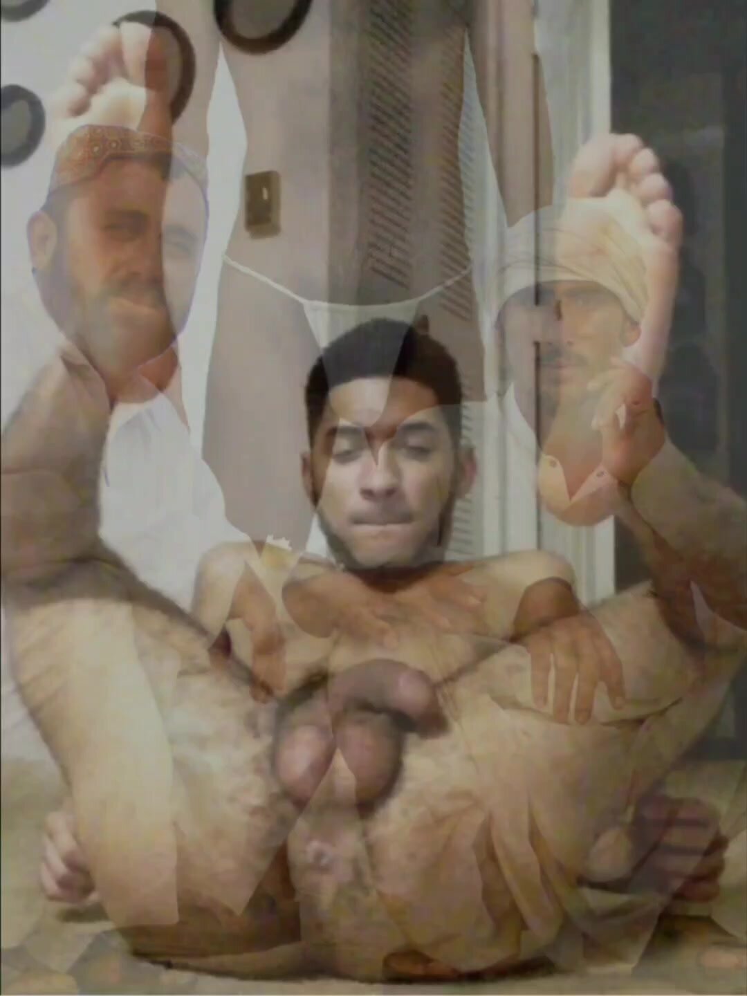 Arab Muslim and middle East men exposing their penis
