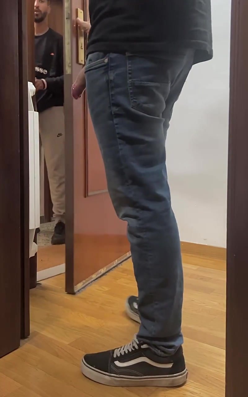 Dick out for the cute delivery guy
