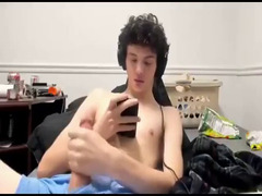 cute white boy busts a quick nut
