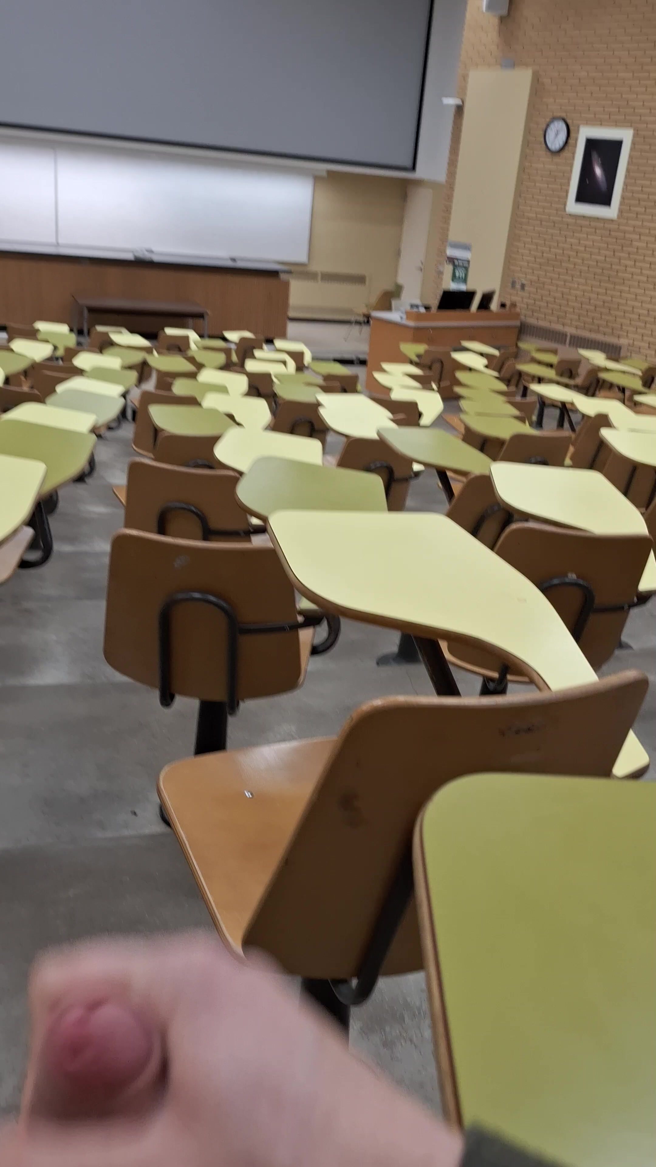 Jerking Off in University Classroom
