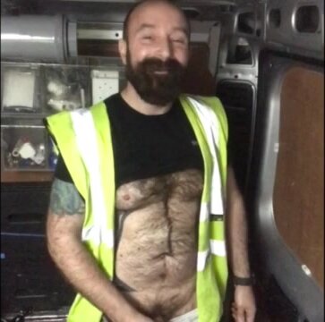 Horny Dad In Work Van