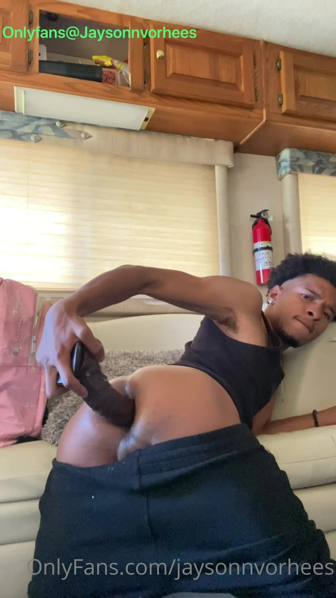 Black Twink Works His Hole with a Dildo - ThisVid.com