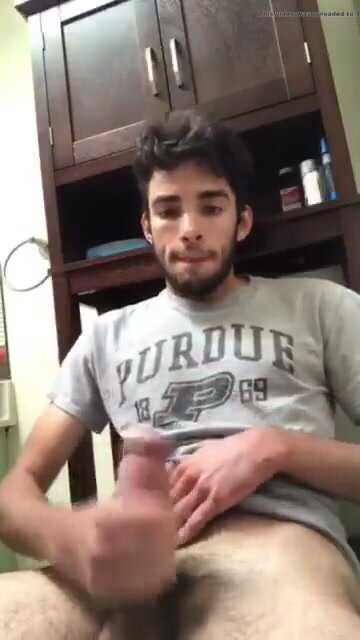 Purdue Guy Jerks Off Cock