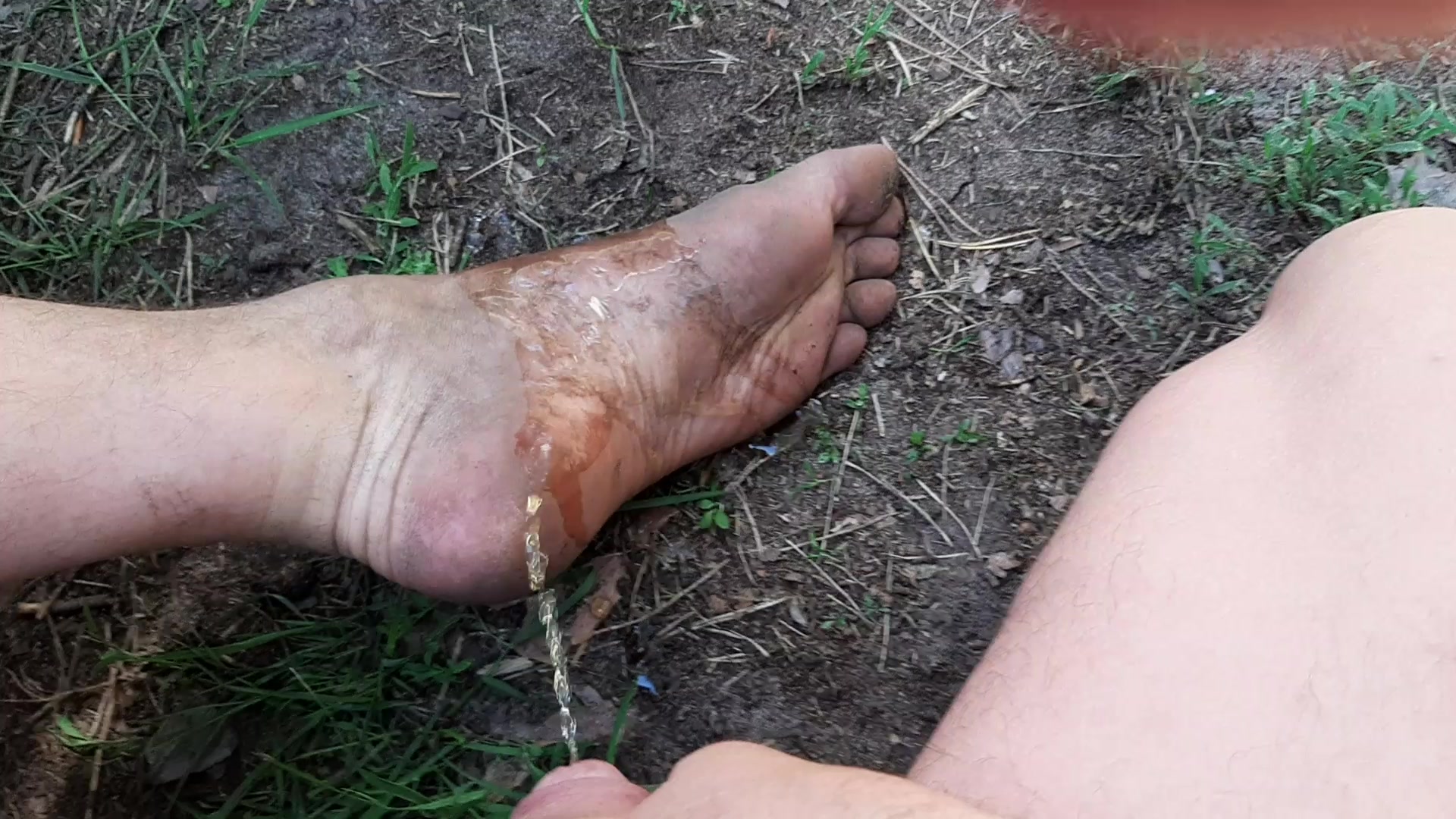 dirty feet and piss