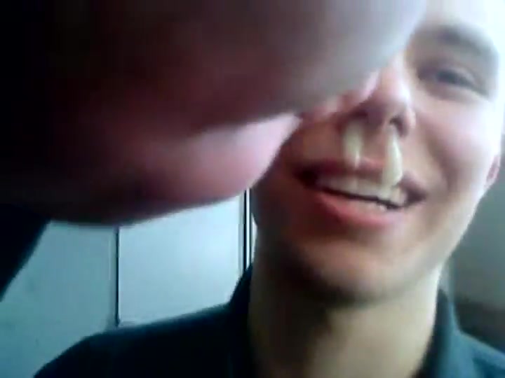 Hot dude sucks snot out of buddy's nose