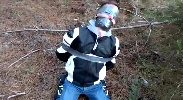 duct tape bound in the woods