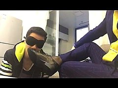 gay slave lick master leather shoe - video 2