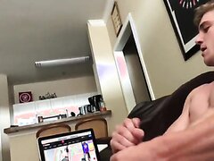 Str8 Bryson Jerks Off to Porn and Talks Dirty