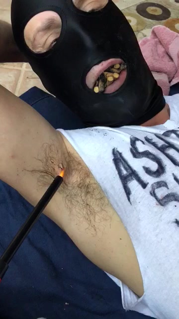 Ashtray boi  burning his armpit hair- video 5