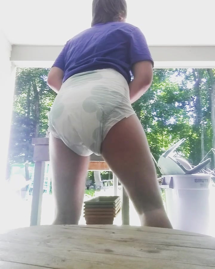 Dropping A Big Load In My Diaper Outdoors