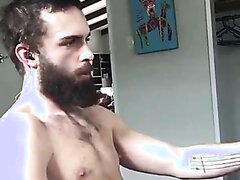 Bearded Surfer Cums Hard