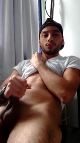 Hot Latin pig busting a nut