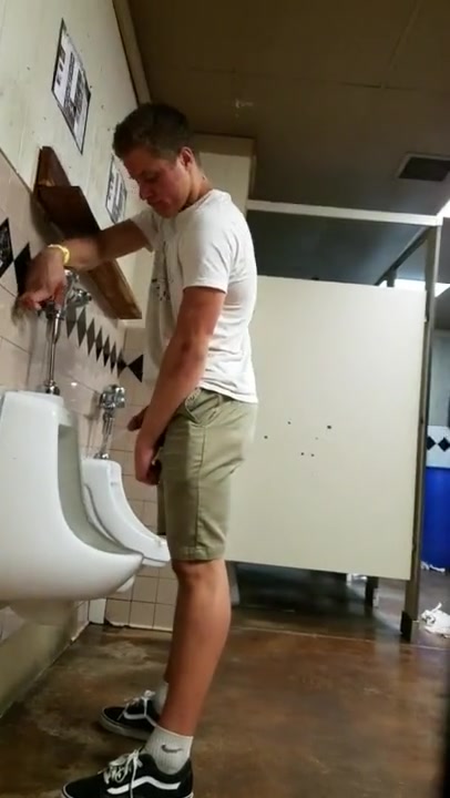 HOT BOY PISSING AT THE URINAL 3