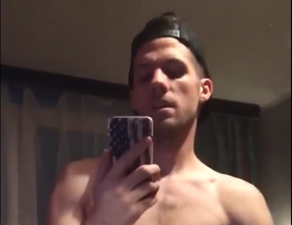 Black cap guy wanking