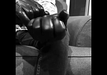 SLING PIGS - LEATHER GLOVES & RAW COCK  IN THE HOLE