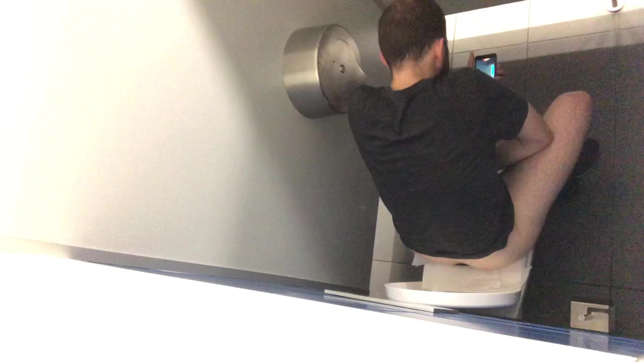 Guy at the public restroom