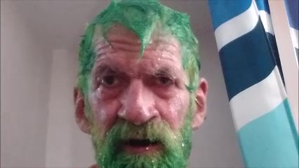 Summer Headshave 2019 - Green Hair Orgasm