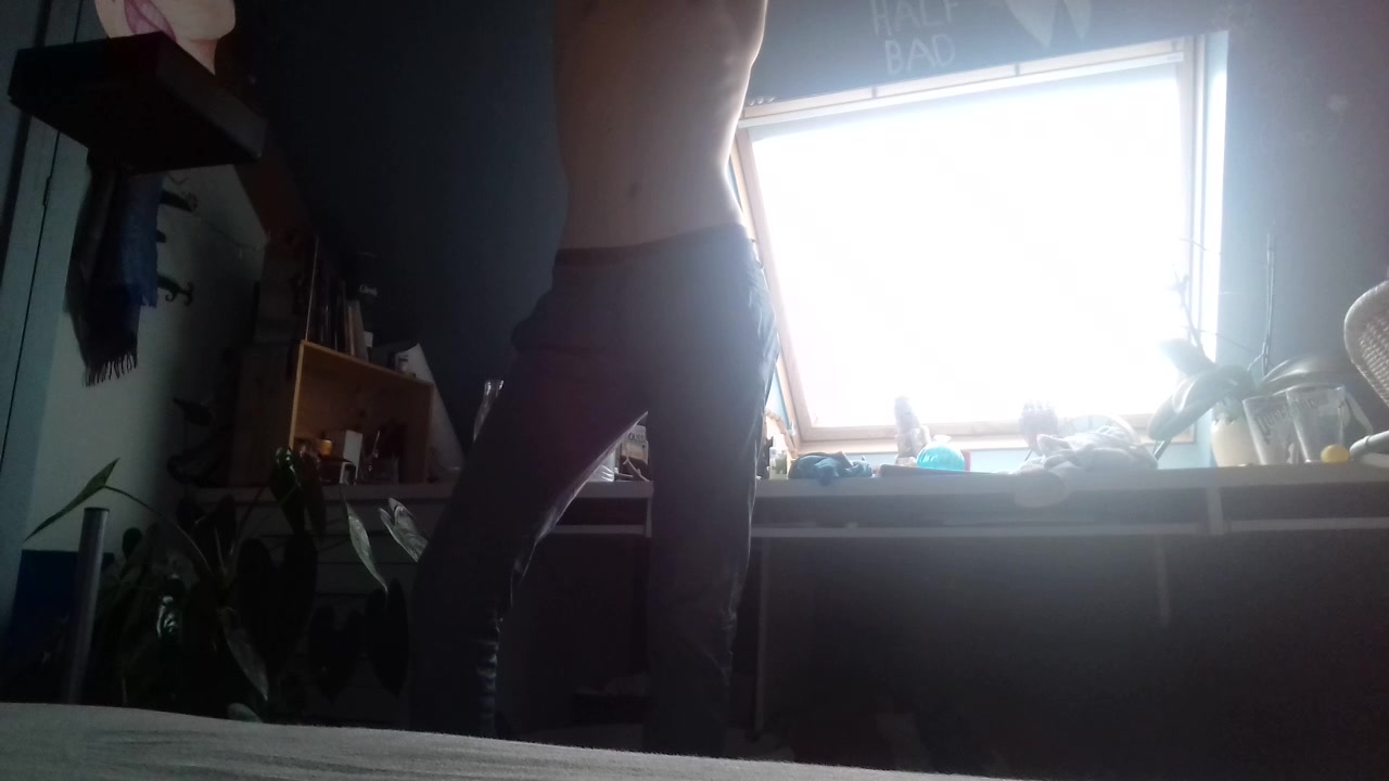 Young french twink strip tease
