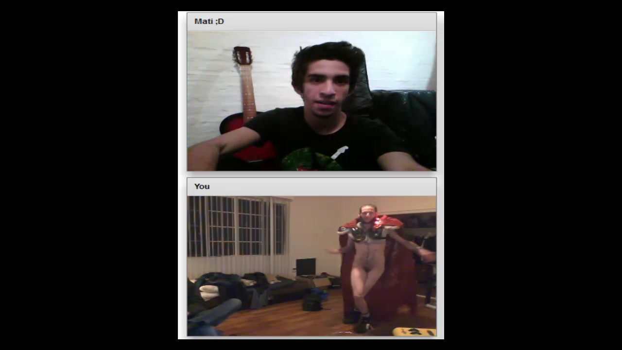 stripping naked during cam prank