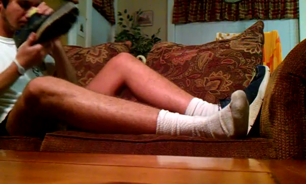 hot young guy shows off his socks
