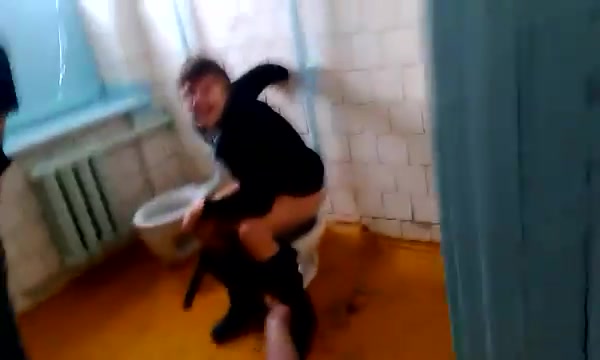 a boy caught pooping in the toilet