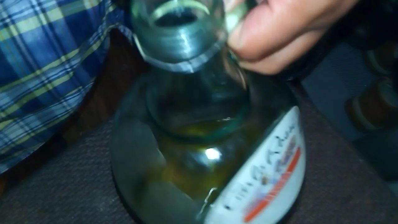 Peeing Into Sangrea Wine Bottle Half Full ThisVidcom