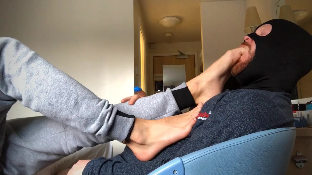 Foot slave worships Master Max’s ass and feet