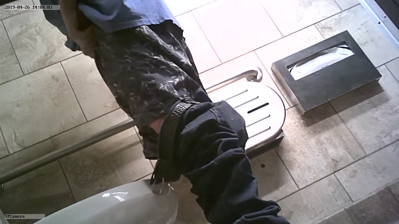 Uncut Man Pissing in Next Stall