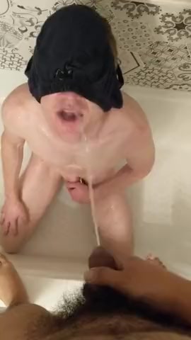 Pissing on twink