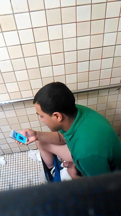 Caught Jerking Off in Toilet Stall