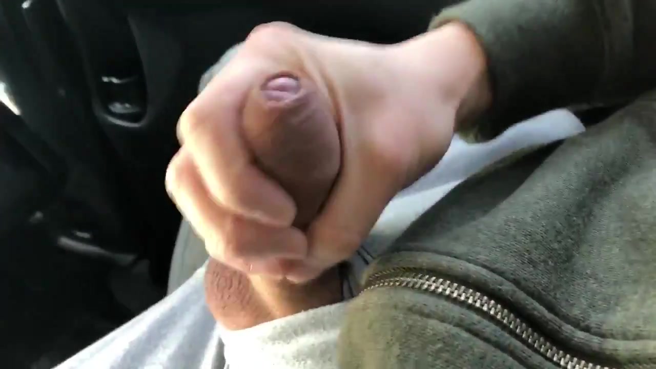 Pig strokes uncut cock during Uber ride