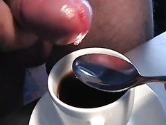 nice cum in a cafe must drink it after