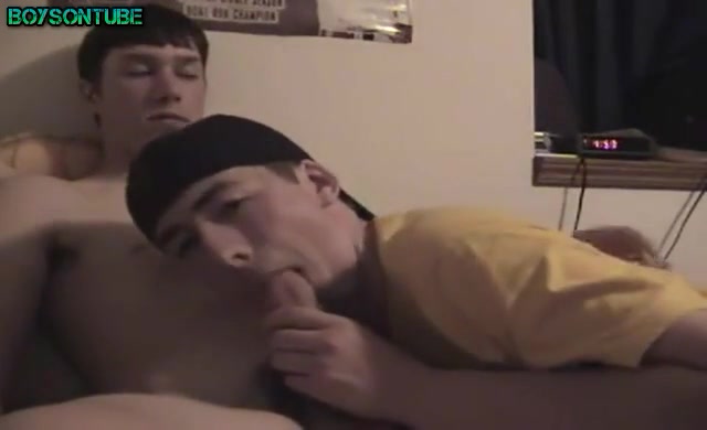 Jerking and Sucking Big Cock Straight Twink