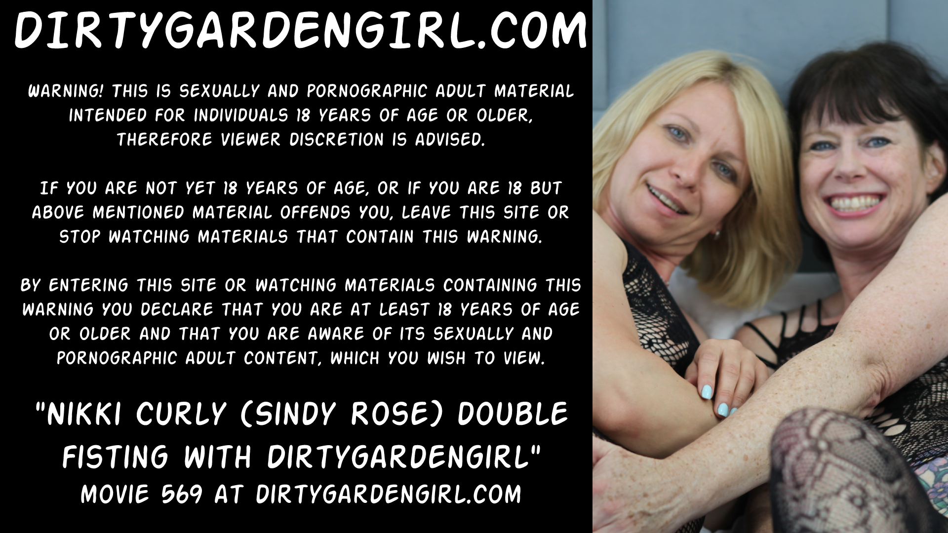 Nikki Curly (aka Sindy Rose) double fisting with Dirtygardengirl