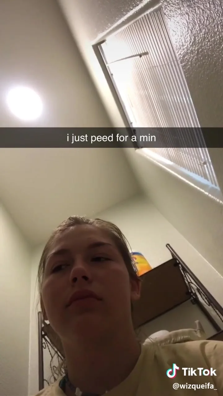 Girl from Tik Tok records herself peeing on toilet - ThisVid.com на русском