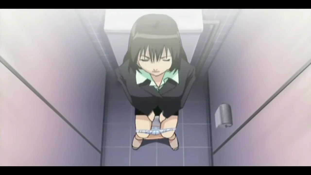 Anime woman has diarrhea