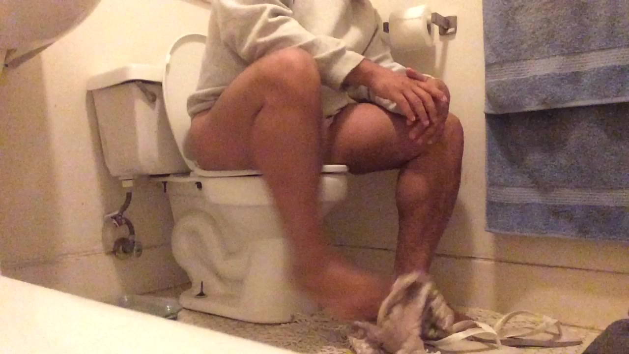on a toilet